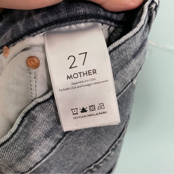 MOTHER The Swooner Ankle Zip Static Gray Sz 27 Ankle Zipper - Picture 7 of 8